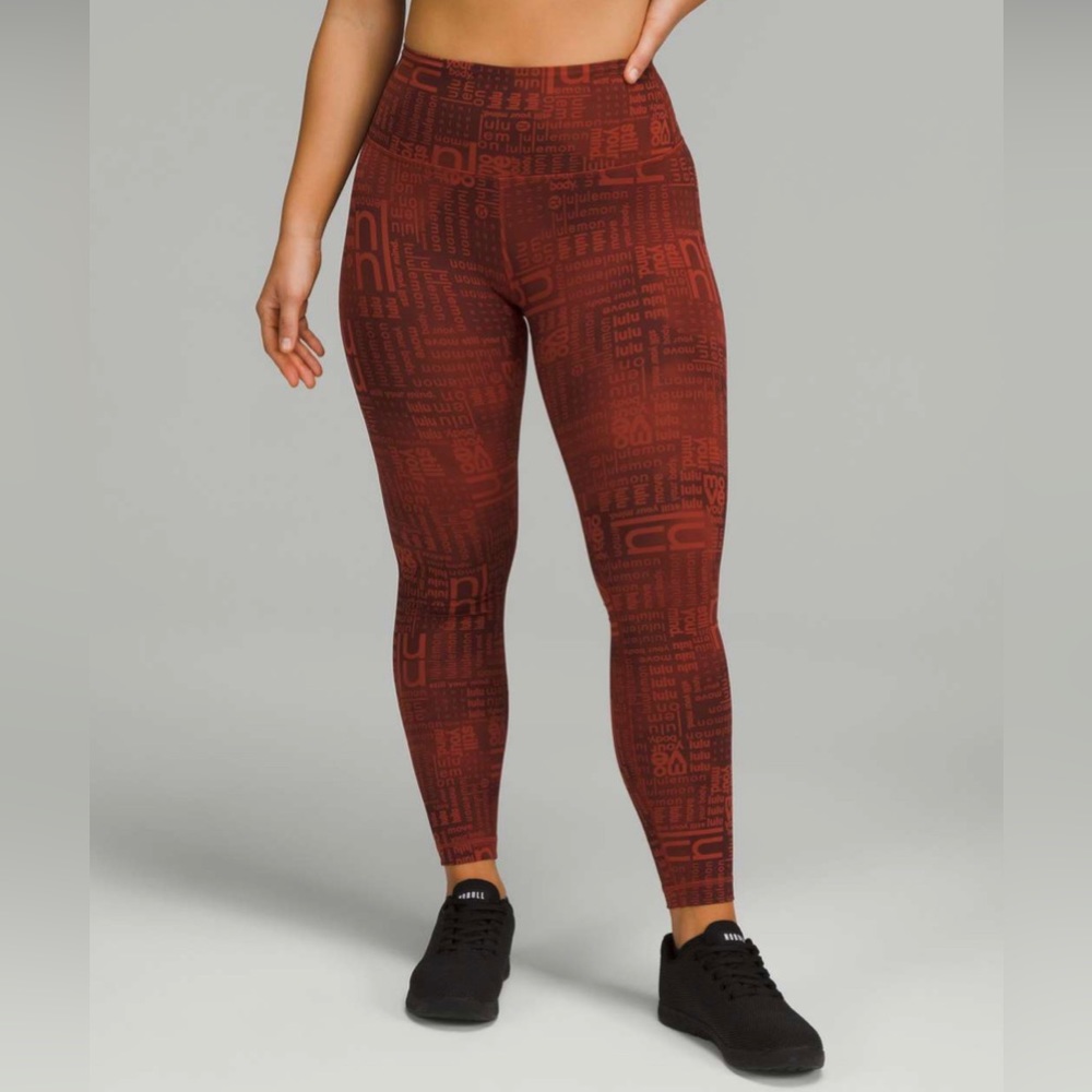 Lululemon Wunder Train Contour Fit ombré red 25" - Size 8 New with Tags
